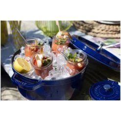 Staub 28 Cm Round Cast Iron Cocotte Dark-blue -Staub 000008184