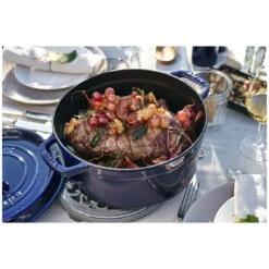 Staub 26 Cm Round Cast Iron Cocotte Dark-blue -Staub 000011035
