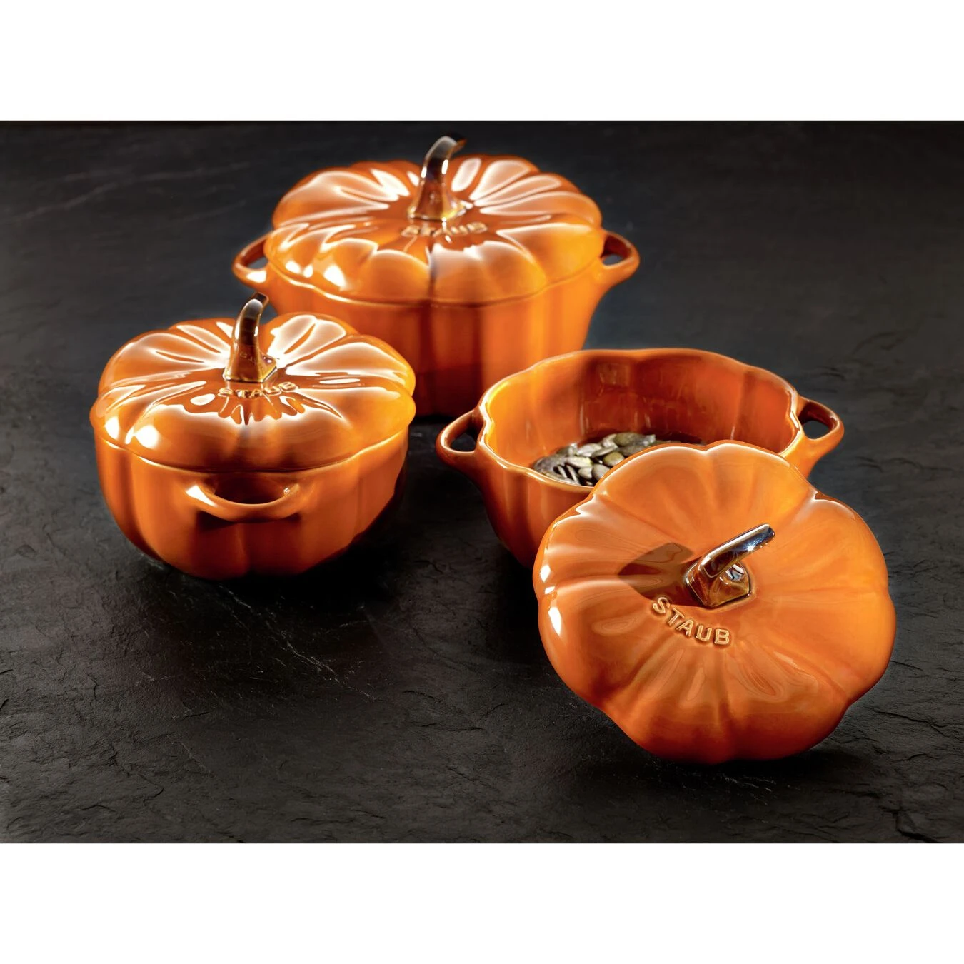 Staub 12 Cm Pumpkin Ceramic Cocotte Cinnamon 6 Staub 12 Cm Pumpkin Ceramic Cocotte Cinnamon - Image 4