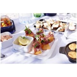 Staub 5-pcs Square Ceramic Appetiser Set Pure-white -Staub 000016999