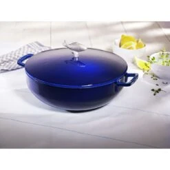 Staub 28 Cm Round Cast Iron Bouillabaisse Pot Dark-blue -Staub 000017003