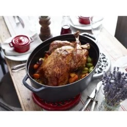 Staub 37 Cm Oval Cast Iron Cocotte Black -Staub 000017086