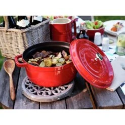 Staub 26 Cm Round Cast Iron Cocotte Cherry -Staub 000017190