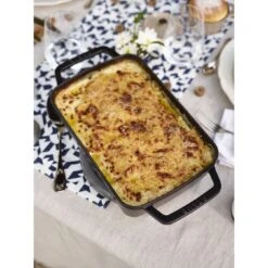 Staub 38 Cm X 20 Cm Rectangular Cast Iron Oven Dish Graphite-grey -Staub 000017271