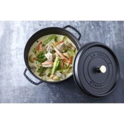 Staub 28 Cm Round Cast Iron Cocotte Black -Staub 000017831