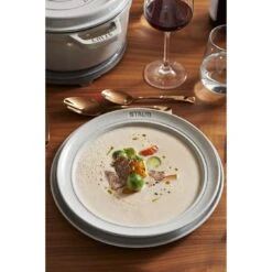 Staub 24 Cm Ceramic Plate White Truffle -Staub 000019594