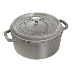 Staub 24 Cm Round Cast Iron Cocotte Graphite-grey