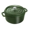 Staub 24 Cm Round Cast Iron Cocotte Basil-green -Staub 1003973 2