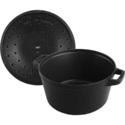 Staub 2-pcs Cast Iron Pot Set Black -Staub 1010877 5.1