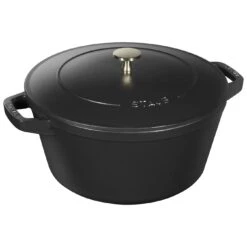 Staub 2-pcs Cast Iron Pot Set Black -Staub 1010877 8.1