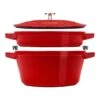 Staub 2-pcs Cast Iron Pot Set Cherry -Staub 1010878 1