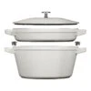 Staub 2-pcs Cast Iron Pot Set White Truffle -Staub 1010879 1