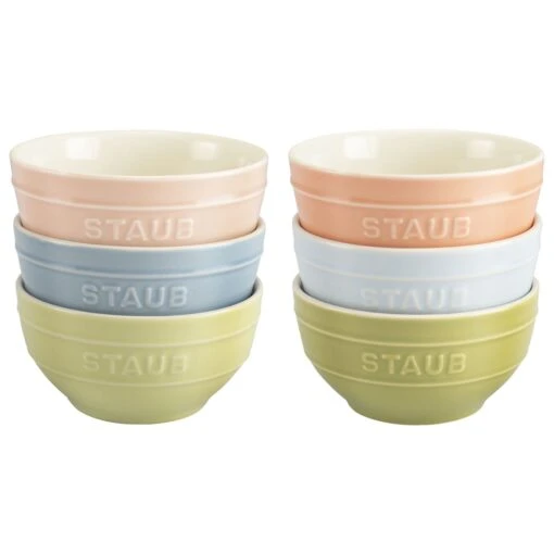 Staub 6-pcs Ceramic Bowl Set Macaron Mixed Colours 3 Staub 6-pcs Ceramic Bowl Set Macaron Mixed Colours -Staub 1021365 8