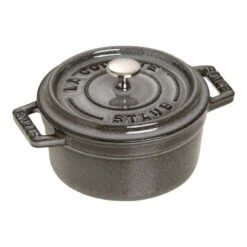 Staub 10 Cm Round Cast Iron Mini Cocotte Graphite-grey