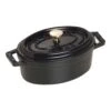 Staub 11 Cm Oval Cast Iron Mini Cocotte Black
