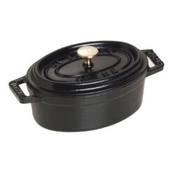 Staub 11 Cm Oval Cast Iron Mini Cocotte Black