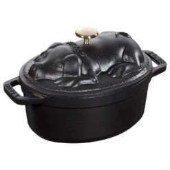 Staub 17 Cm Oval Cast Iron Cocotte Black -Staub 40500 171 0 2