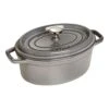 Staub 23 Cm Oval Cast Iron Cocotte Graphite-grey -Staub 40500 236 0 1