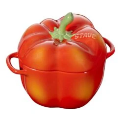 Staub 11 Cm Pepper Ceramic Cocotte Orange-red