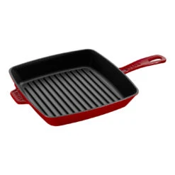 Staub 26 X 26 Cm Square Cast Iron American Grill Cherry