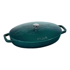 Staub 33 Cm Oval Cast Iron Oven Dish With Lid La-mer