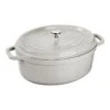 Staub 29 Cm Oval Cast Iron Cocotte White Truffle 2 Staub 29 Cm Oval Cast Iron Cocotte White Truffle -Staub 40501415