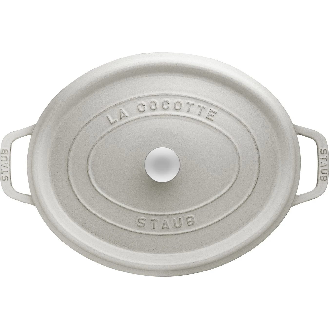 Staub 23 Cm Oval Cast Iron Cocotte White Truffle 5 Staub 23 Cm Oval Cast Iron Cocotte White Truffle - Image 3