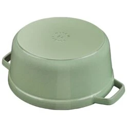 Staub 28 Cm Round Cast Iron Cocotte Sage 11 Staub 28 Cm Round Cast Iron Cocotte Sage -Staub 40505 364 4 2