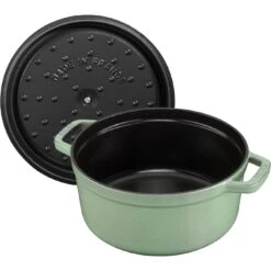 Staub 28 Cm Round Cast Iron Cocotte Sage 9 Staub 28 Cm Round Cast Iron Cocotte Sage -Staub 40505 364 5 2