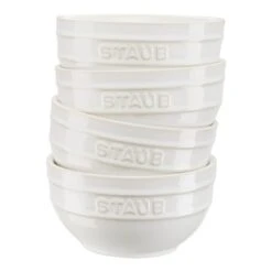 Staub 4-pcs Ceramic Bowl Set Ivory-white