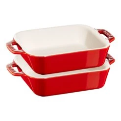 Staub 2-pcs Rectangular Ovenware Set Cherry