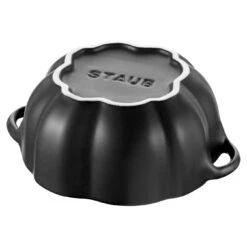 Staub 12 Cm Pumpkin Ceramic Cocotte Black -Staub 40508 548 0 3
