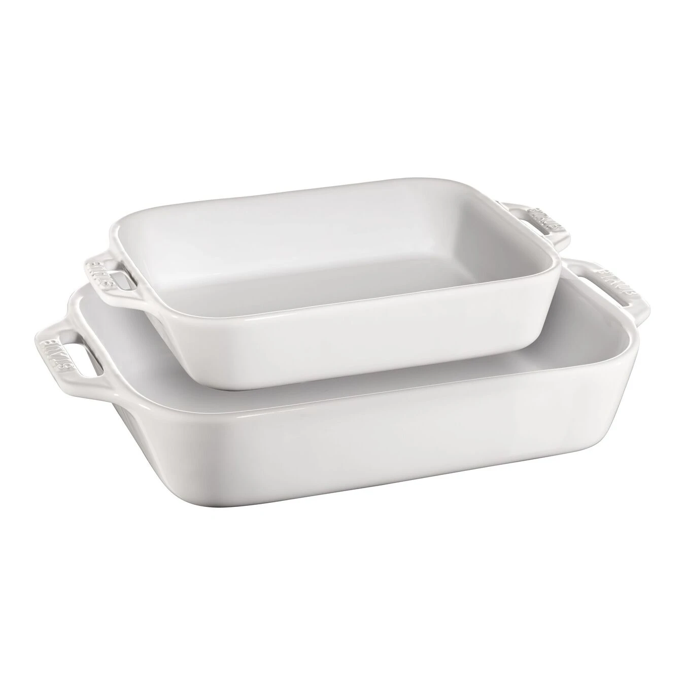 Staub 2-pcs Rectangular Ovenware Set White 3 Staub 2-pcs Rectangular Ovenware Set White