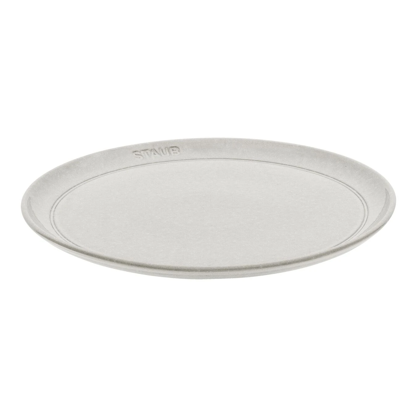 Staub 26 Cm Ceramic Plate Flat White Truffle 3 Staub 26 Cm Ceramic Plate Flat White Truffle