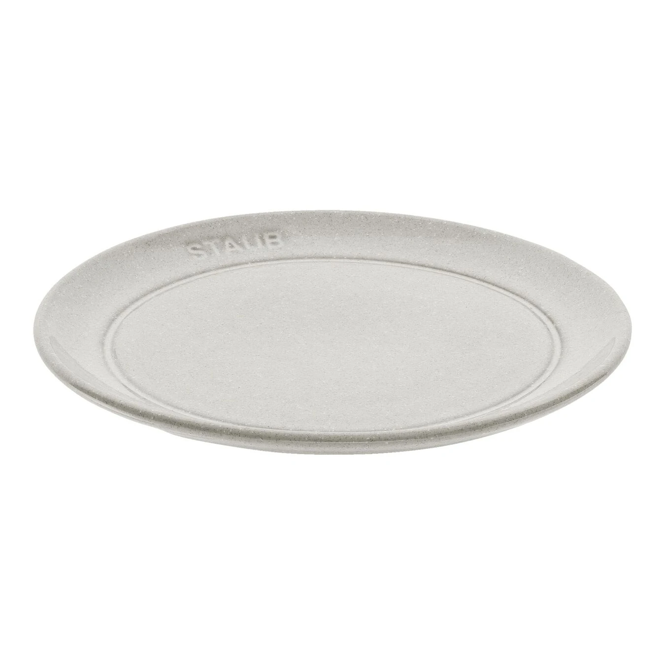 Staub 15 Cm Ceramic Plate Flat White Truffle 3 Staub 15 Cm Ceramic Plate Flat White Truffle