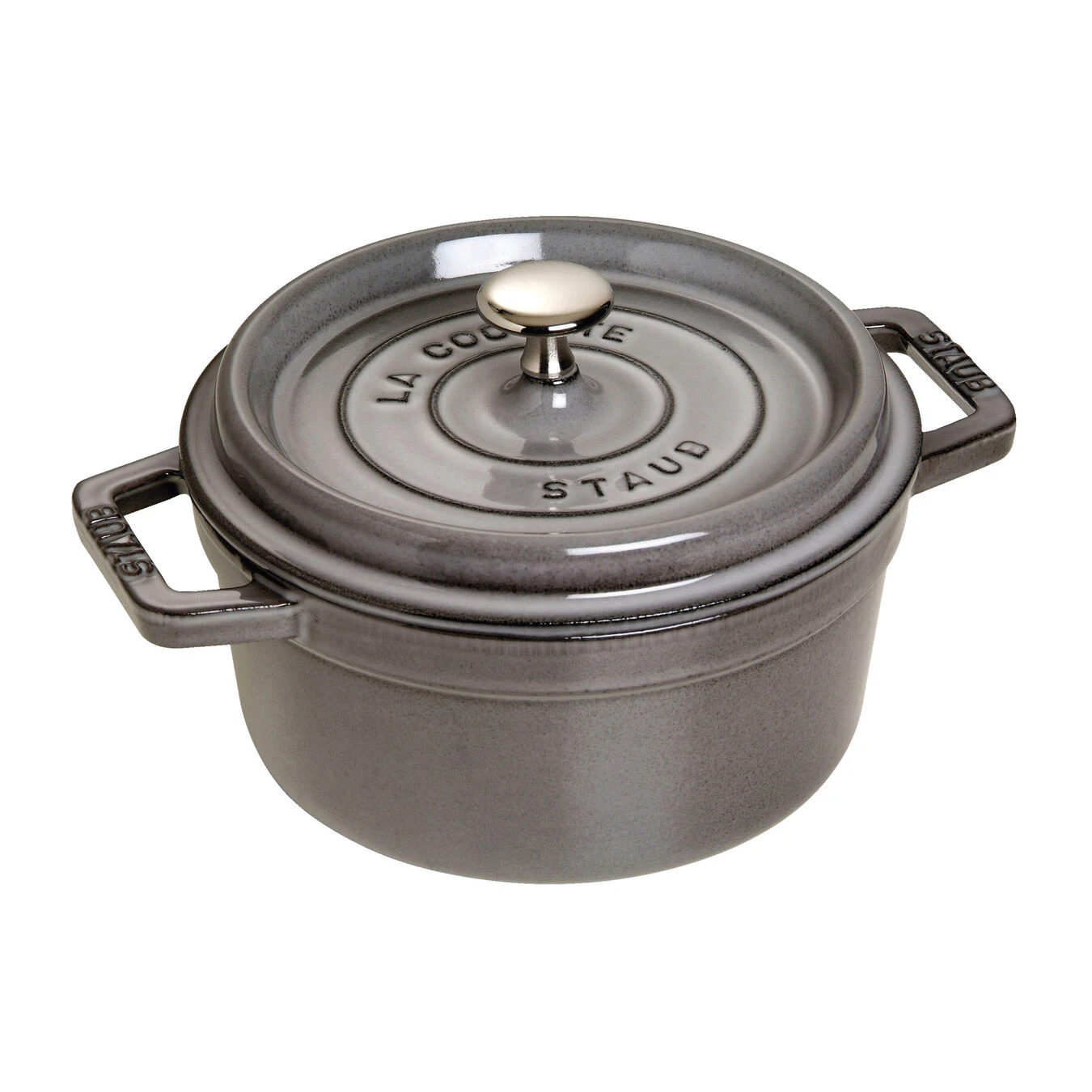 Staub 20 Cm Round Cast Iron Cocotte Graphite-grey 3 Staub 20 Cm Round Cast Iron Cocotte Graphite-grey