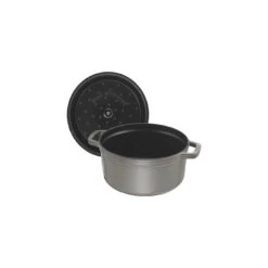 Staub 20 Cm Round Cast Iron Cocotte Graphite-grey 9 Staub 20 Cm Round Cast Iron Cocotte Graphite-grey -Staub 40509 304 0 5 3