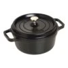 Staub 22 Cm Round Cast Iron Cocotte Black