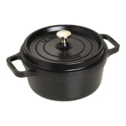 Staub 22 Cm Round Cast Iron Cocotte Black
