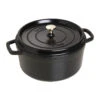 Staub 26 Cm Round Cast Iron Cocotte Black -Staub 40509 310 0 1