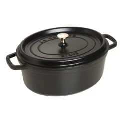 Staub 31 Cm Oval Cast Iron Cocotte Black