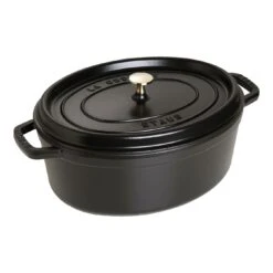 Staub 33 Cm Oval Cast Iron Cocotte Black