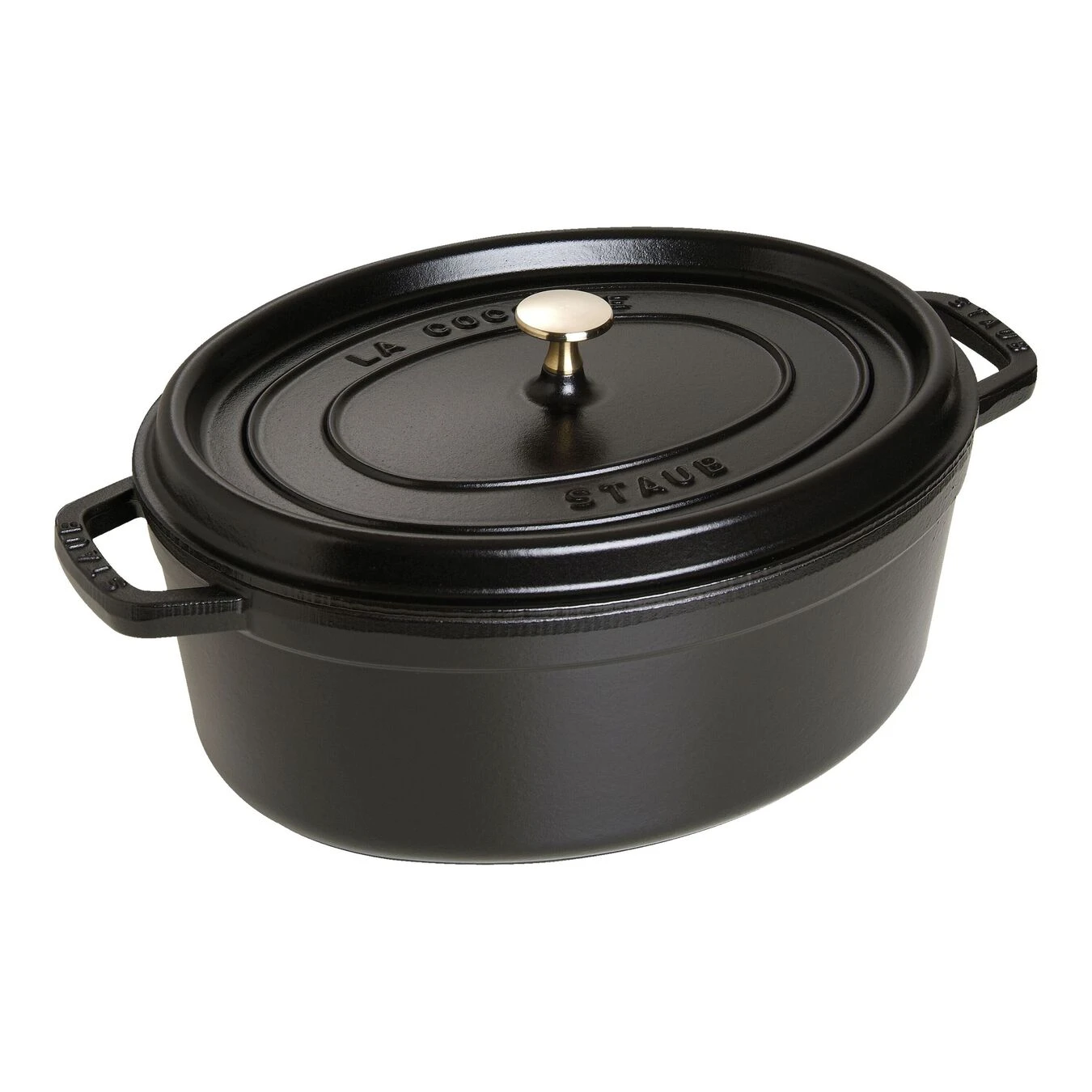 Staub 33 Cm Oval Cast Iron Cocotte Black 3 Staub 33 Cm Oval Cast Iron Cocotte Black