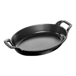 Staub 28 Cm Oval Cast Iron Oven Dish Black