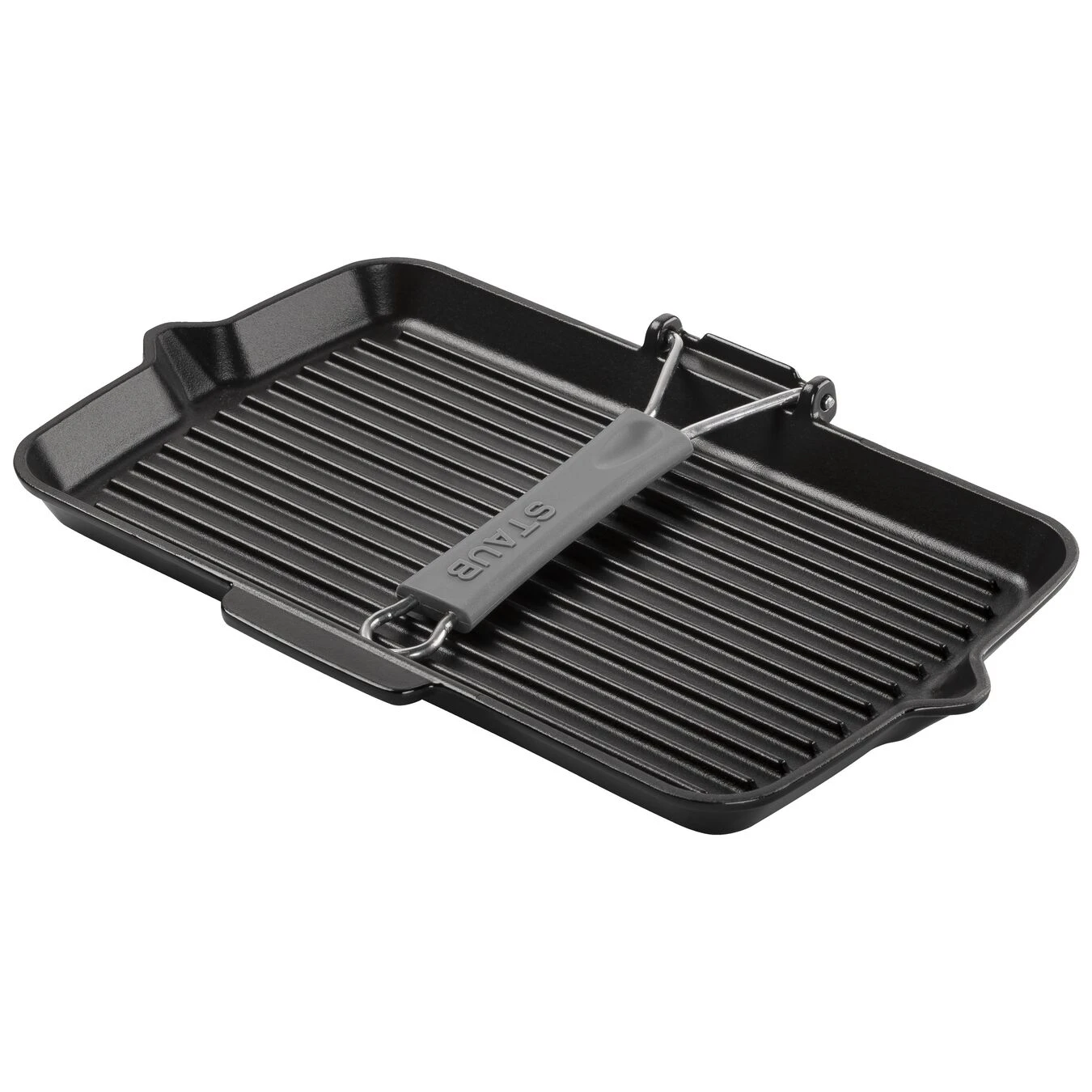 Staub 34 X 21 Cm Rectangular Cast Iron Grill Pan With Pouring Spout Black 4 Staub 34 X 21 Cm Rectangular Cast Iron Grill Pan With Pouring Spout Black - Image 2