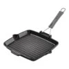 Staub 24 X 24 Cm Square Cast Iron Grill Pan With Pouring Spout Black -Staub 40509 344 0 000000657