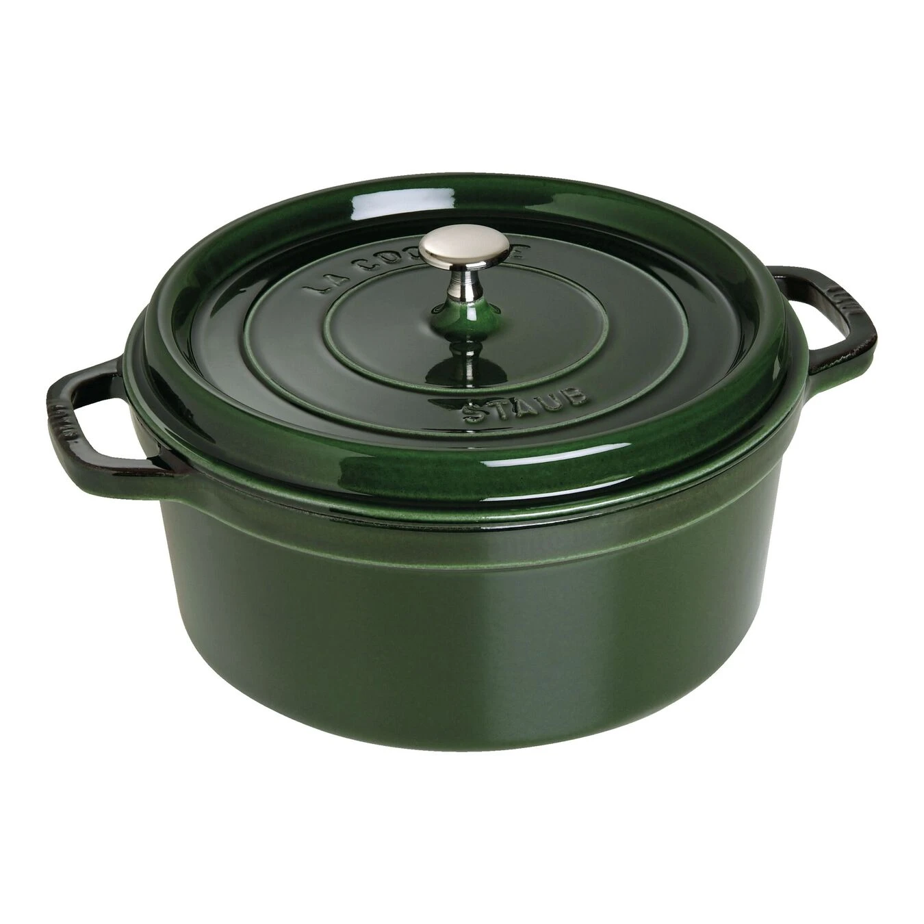 Staub 28 Cm Round Cast Iron Cocotte Basil-green 3 Staub 28 Cm Round Cast Iron Cocotte Basil-green