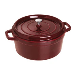 Staub 28 Cm Round Cast Iron Cocotte Grenadine-red