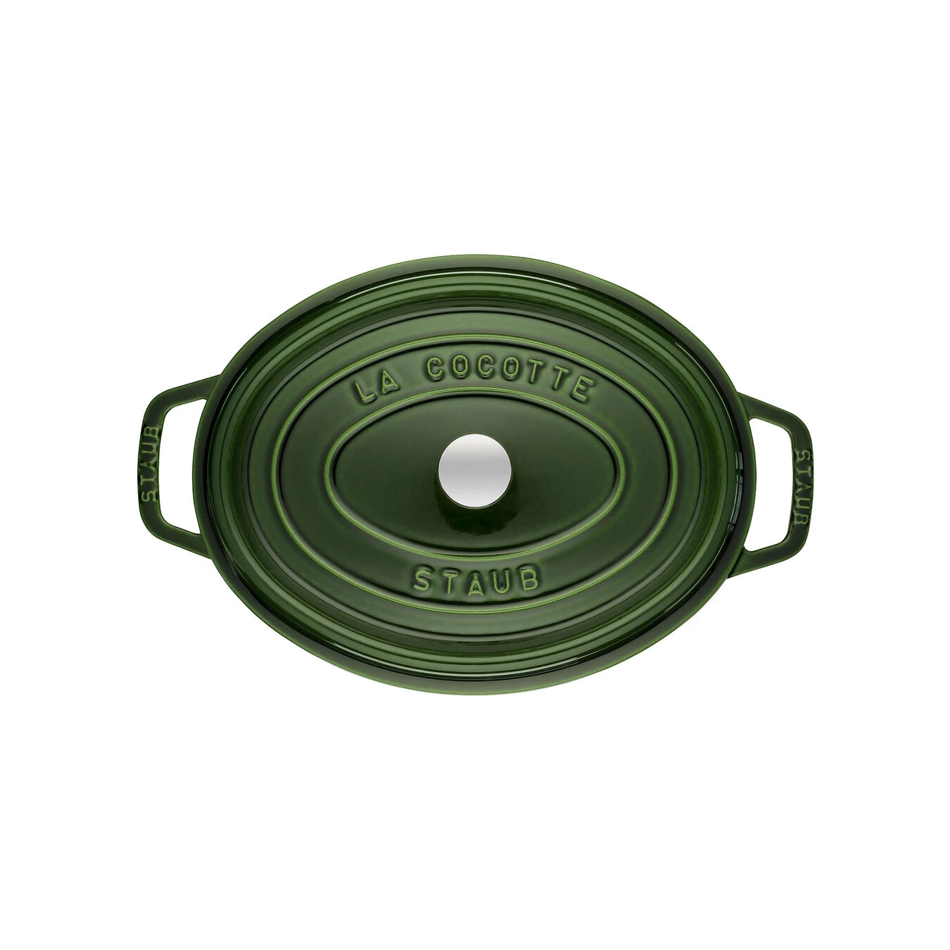 Staub 29 Cm Oval Cast Iron Cocotte Basil-green 4 Staub 29 Cm Oval Cast Iron Cocotte Basil-green - Image 2