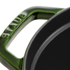 Staub 31 Cm Oval Cast Iron Cocotte Basil-green 9 Staub 31 Cm Oval Cast Iron Cocotte Basil-green -Staub 40509 363 0 3 1